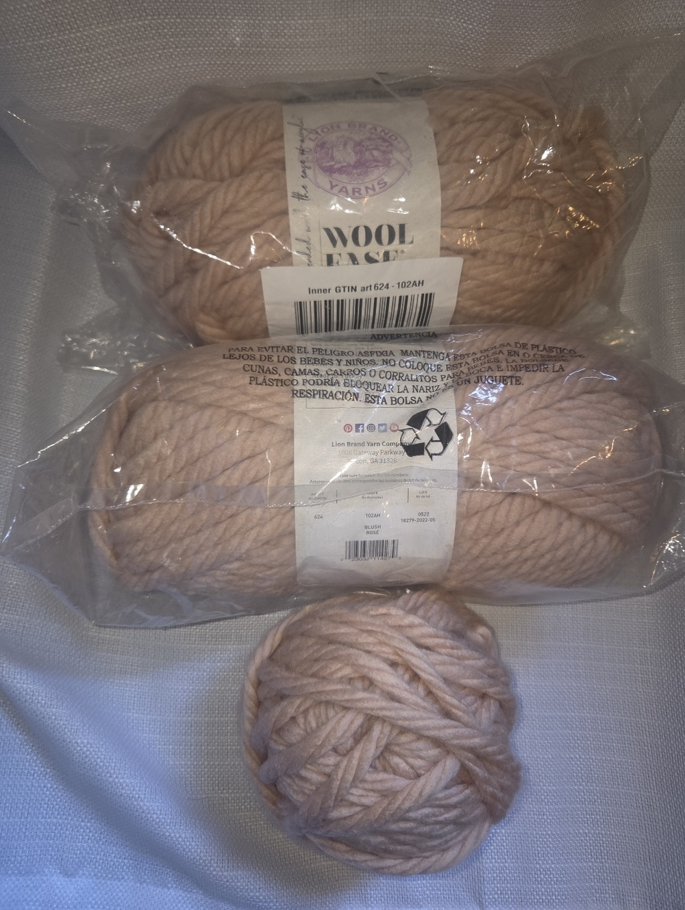 Lion Brand WoolEase Wow! Super Bulky Yarn Lot, (5) Full, (1) Partial, Multicolor - Picture 2 of 8